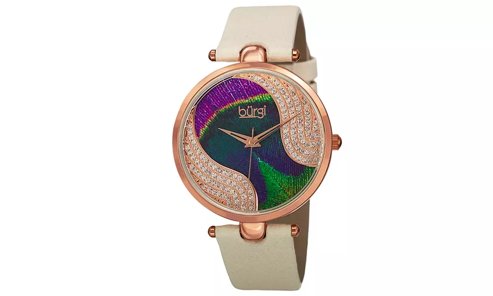 Woman's Burgi Genuine Diamond Watch Collection