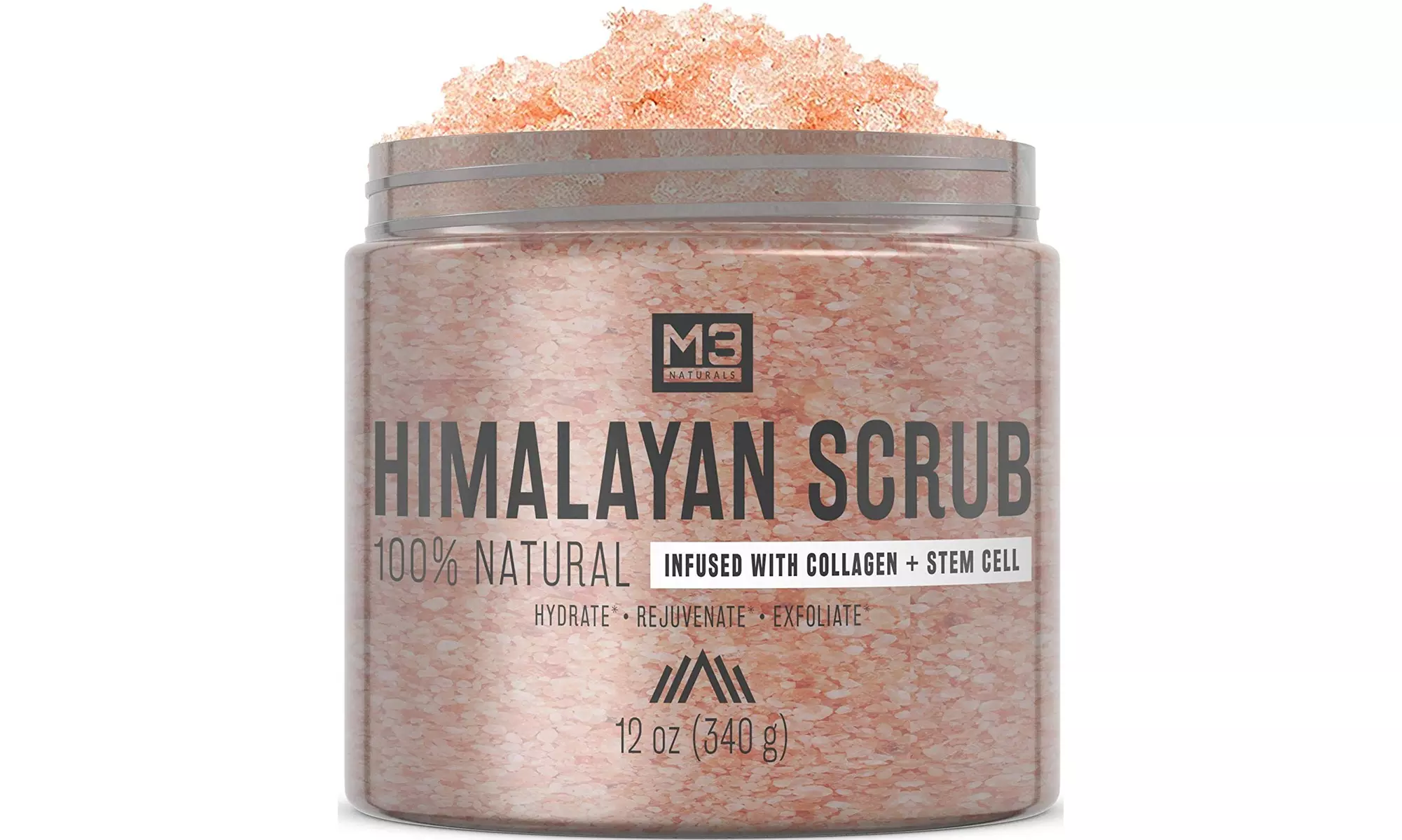 M3 Naturals Himalayan Salt Scrub Infused with Collagen and Stem Cell 12 oz - Primary Image