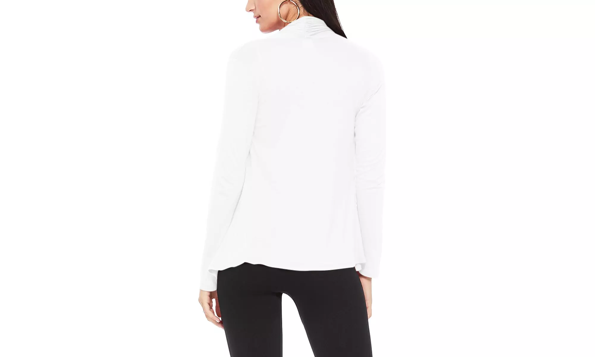 Women's Casual Long Sleeve Open Front Draped Cardigan (Pack of 2)