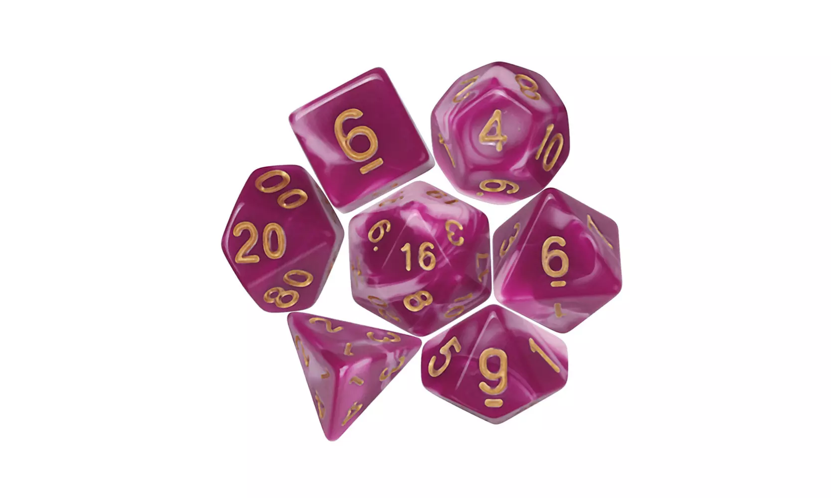 Party Game TRPG Dungeons & Dragons Polyhedral D4-D20 Multi Sided Acrylic Dice - Second Medium