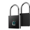 Image 1: Anti-Theft Keyless Padlock Fingerprint Padlocks Lock Security Lock --Black