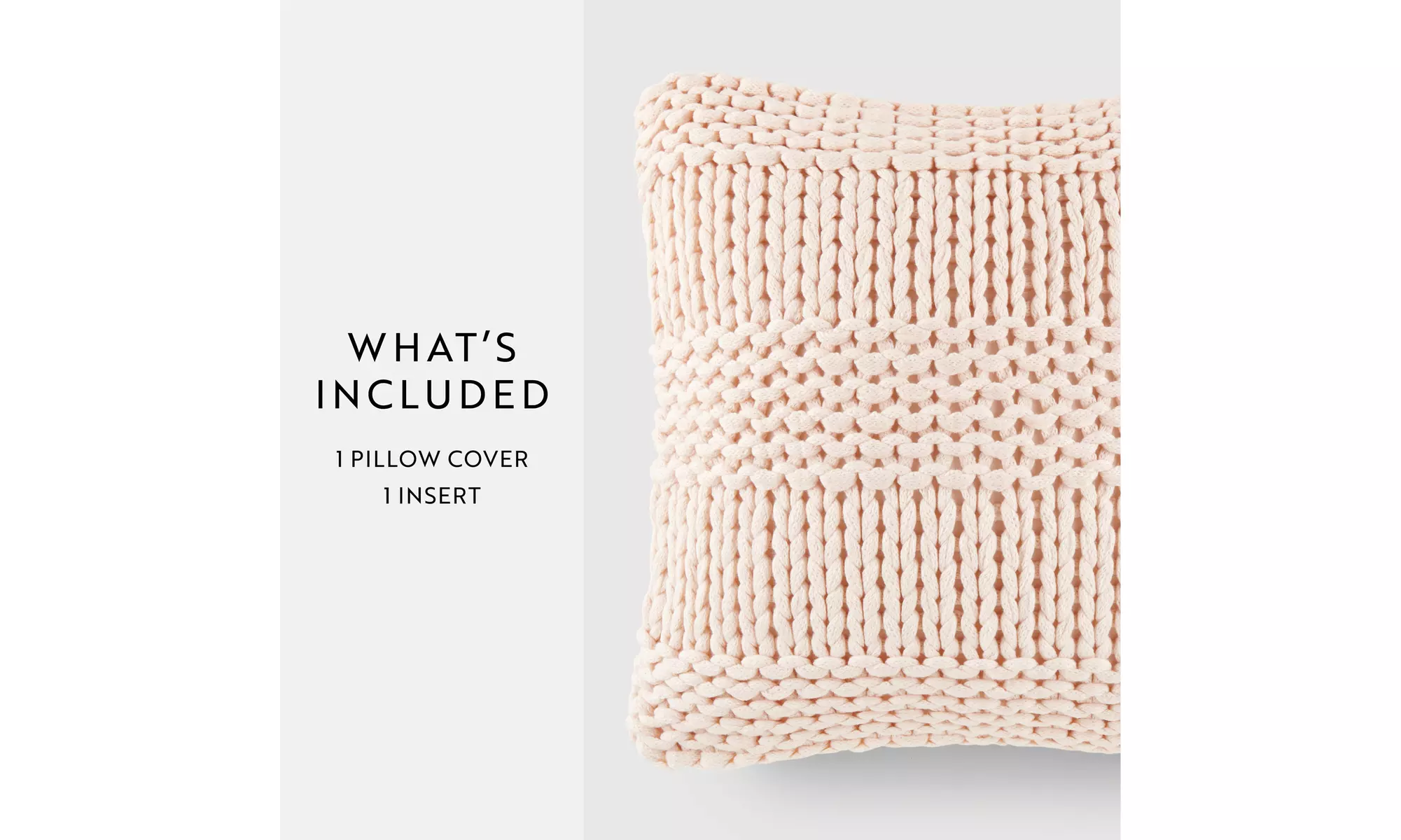 iEnjoy Home Cozy Chunky Knit Acrylic Decor Throw Pillow