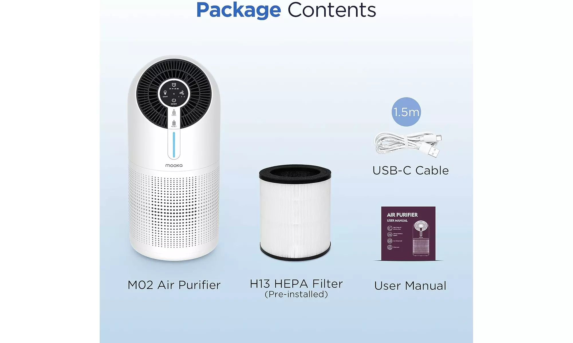 Air Purifiers for Home Large Room H13 HEPA Filter Air Cleaner for Pets