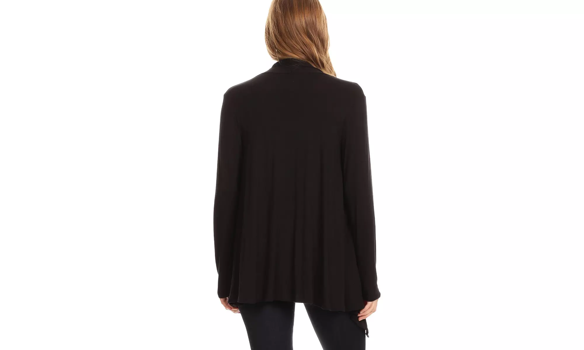 Solid Lightweight Soft Long Sleeves Open Front Cardigan
