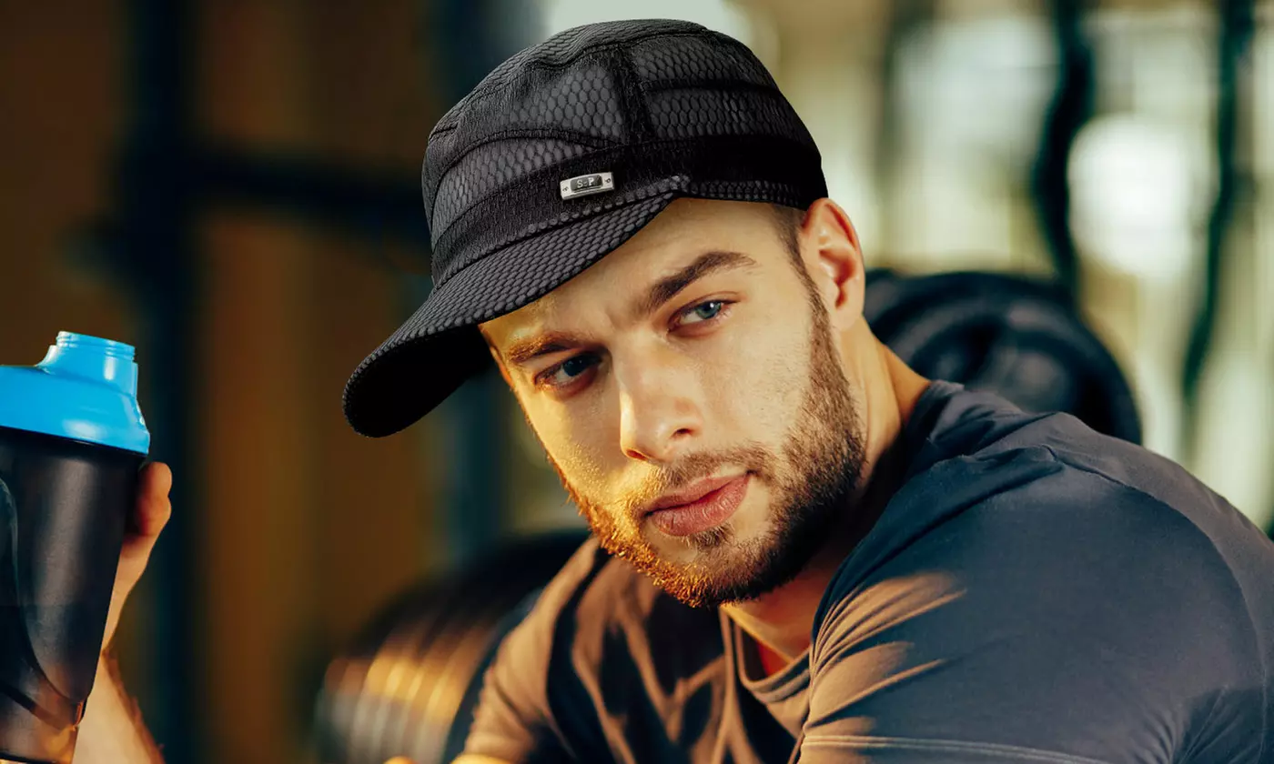 Quick Dry Mesh Short Brim Flat Top Hat for Women or Men