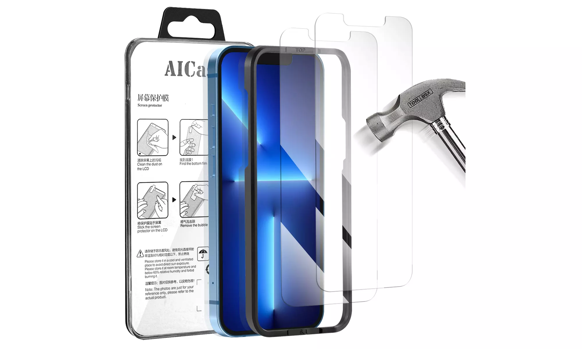 2X Tempred Glass Screen Protector For iPhone 13 Pro Max/13 mini /13 13 Pro - Primary Image