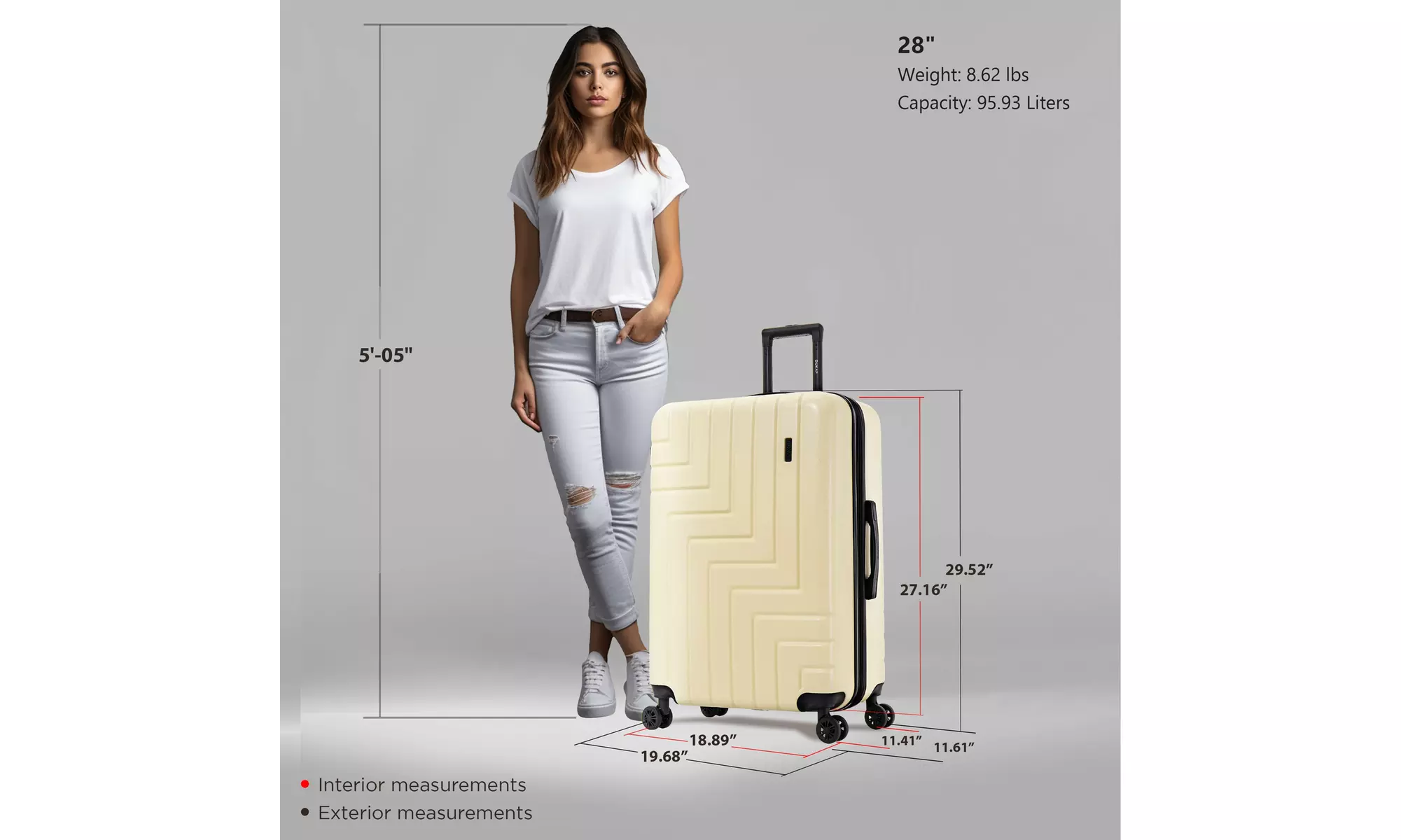 DUKAP Zahav Lightweight Hardside Spinner Luggage