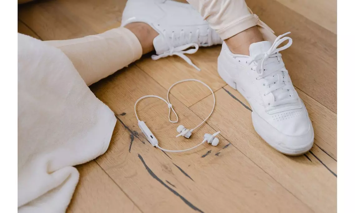 LSTN Sound Co The Crescent Wireless Earbuds (Marble) - Primary Image