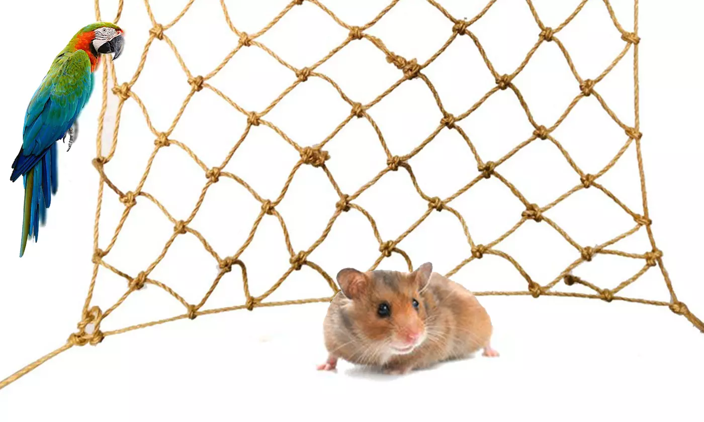 Bird Climbing Rope Net Jungle Ladder Swing Play Toy Pet Parrot Cockatiel Cage - Second Medium