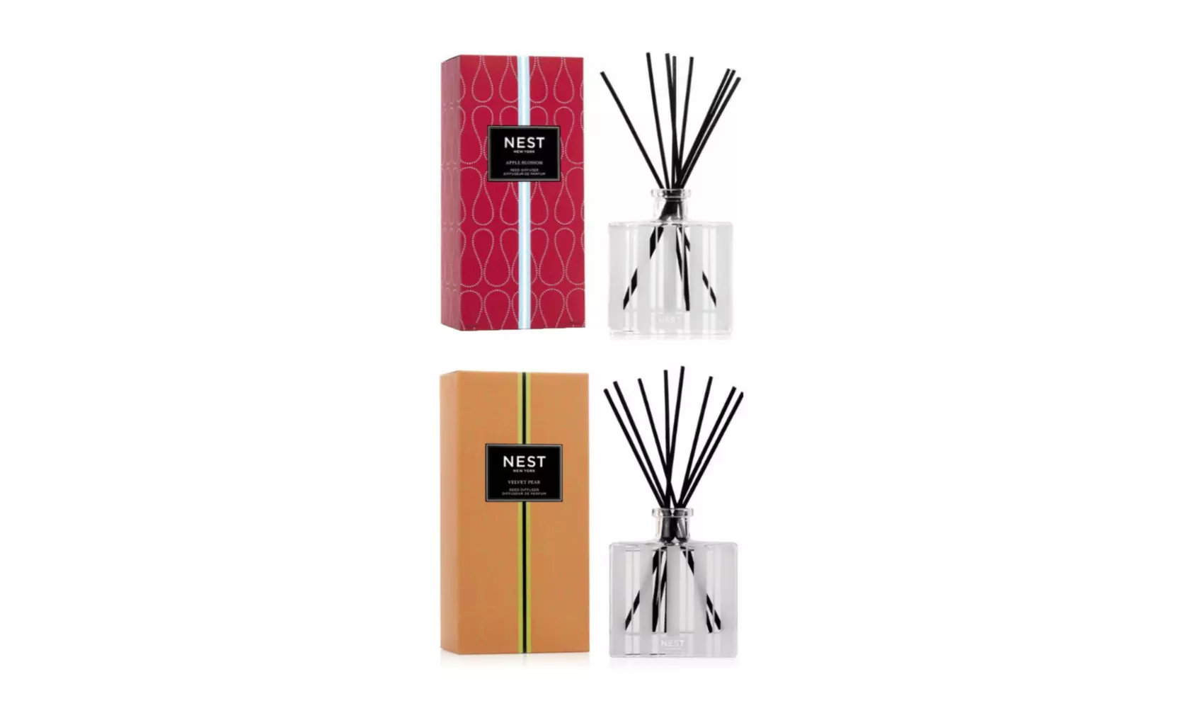 Nest New York Fragrances Apple Blossom and Velvet Pear Reed Diffusers Twin Pack - Primary Image