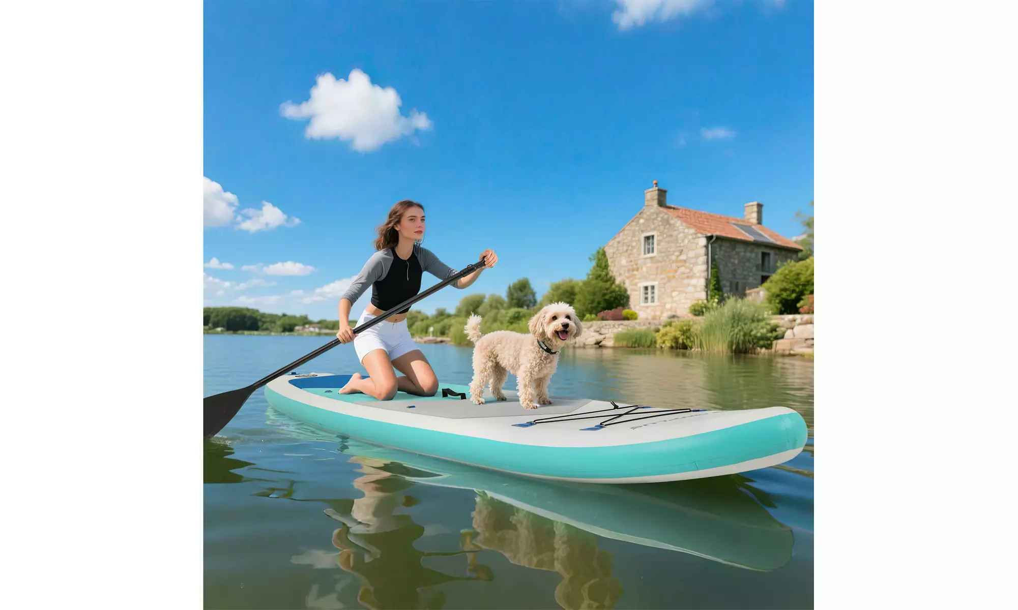 Goplus 11' Inflatable Stand Up Paddle Board whth Accessories Paddle Hand Pump