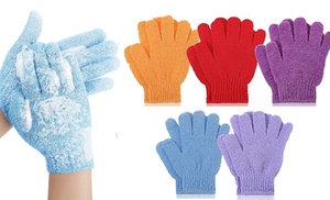 5 Pairs Exfoliating Shower Bath Gloves Body Wash Dead Skin Cell Remover