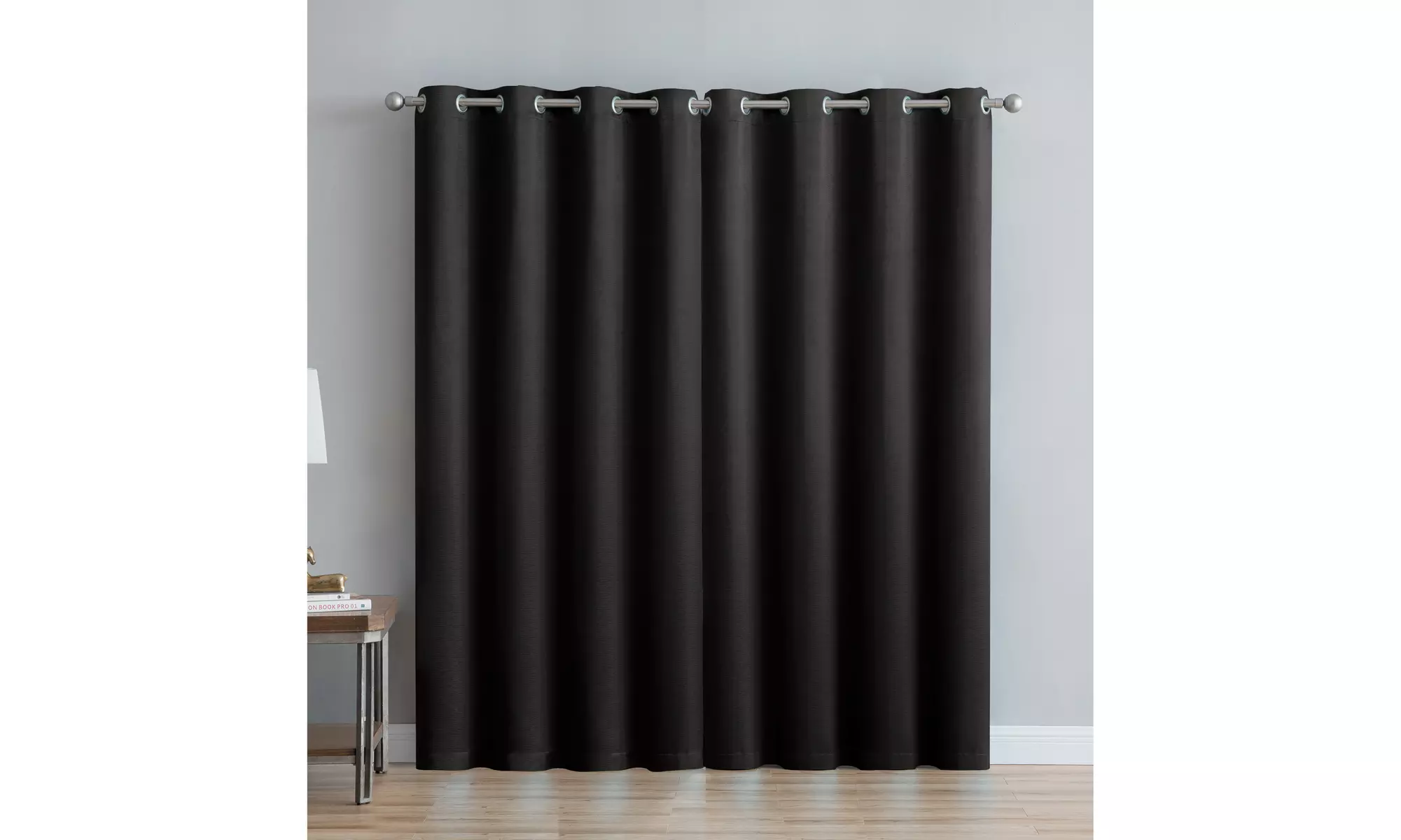 Anita Shiny Room Darkening Window Curtain Panels (2-Pack) - Primary Image