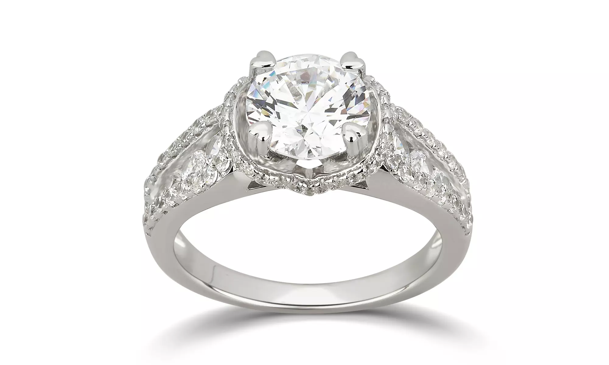 Unique Designs Bridal Ring Made with Crystals from Swarovski