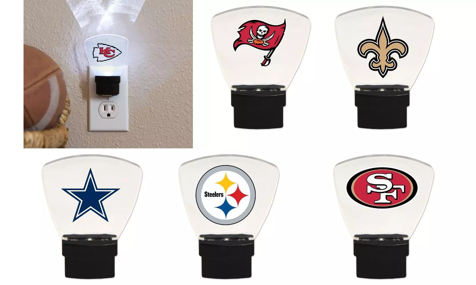 NFL LED Night Lights - Multiple Teams Available! - Primary Image