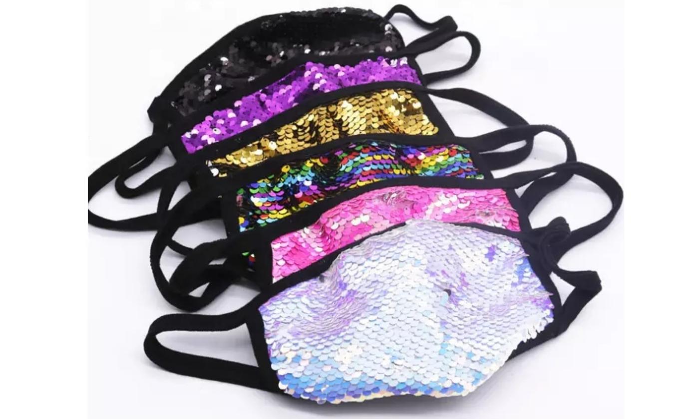 Sequin Glitter Face Mask Fashion Bling Sparkly Facial Protection Non Medical