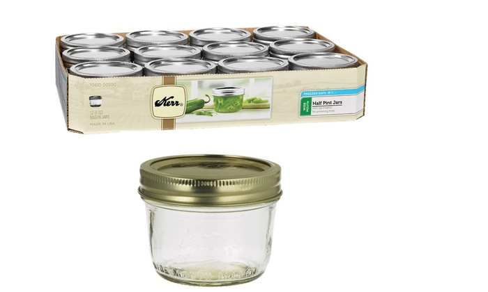 Kerr 7061000500 Mason Jars, 8 oz. Box of 12 | Groupon