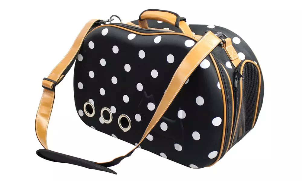 Dotted Venta-Shell Perforated Collapsible Designer Pet Carrier - Primary Image