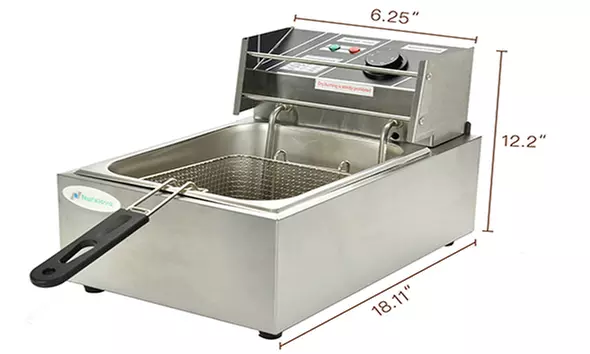 8L Commercial Electric Deep Fryer Countertop Basket French Fry Restaurant Home - Second Medium
