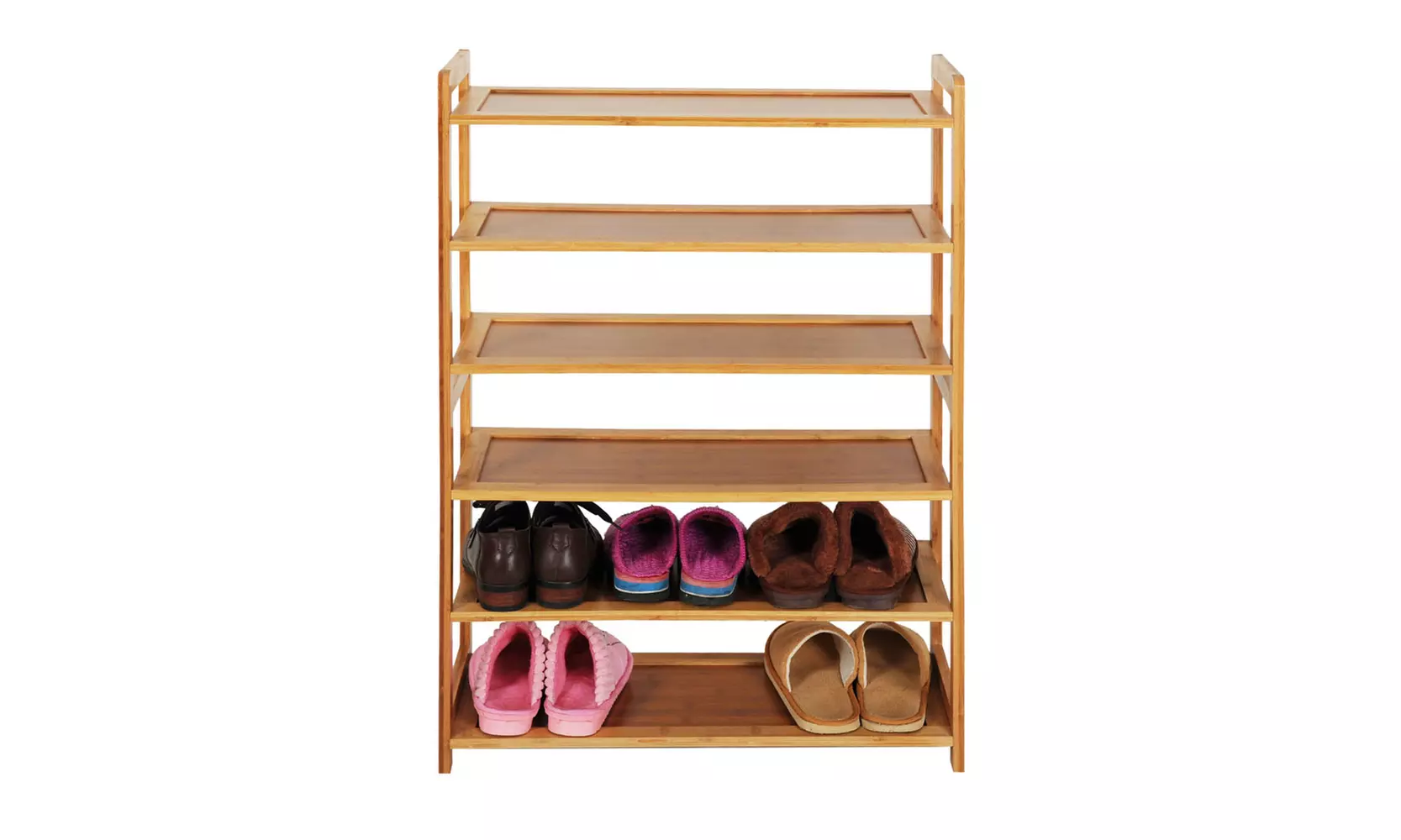 Bamboo Shoe Rack Entryway Shoe Shelf Storage Organizer - Second Medium