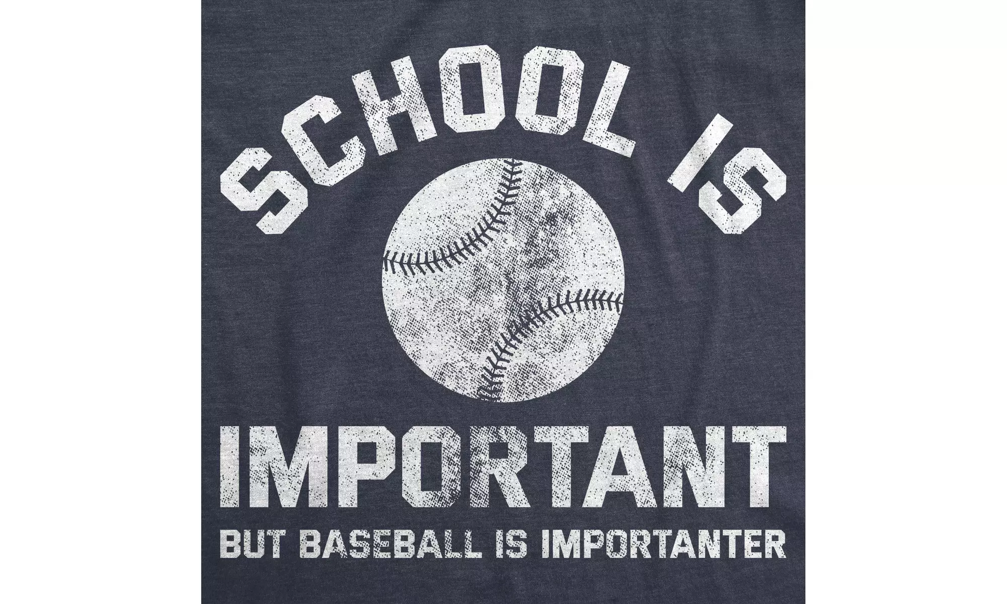 Mens School Is Important But Baseball Is Importanter Tshirt Funny Sports Tee - Second Medium