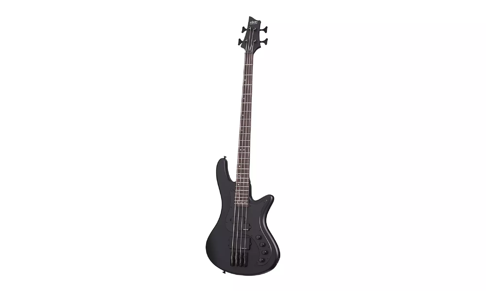 Schecter Stiletto Stealth 4-String Bass Guitar (Satin Black) - Primary Image