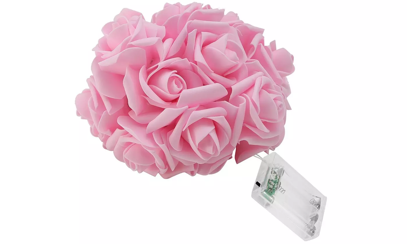  iMounTEK 40-LED Rose String Lights Romantic Valentines Day Decor (2-Pack)
