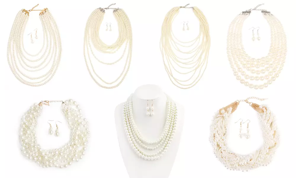 Pearl Statement Necklace Sets - Primary Image
