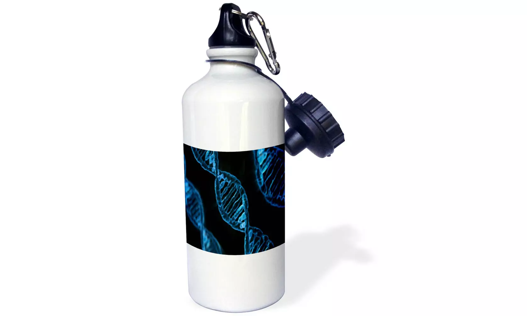  Water Bottle Print of Macro Photo Of DNA Strand  - Second Medium
