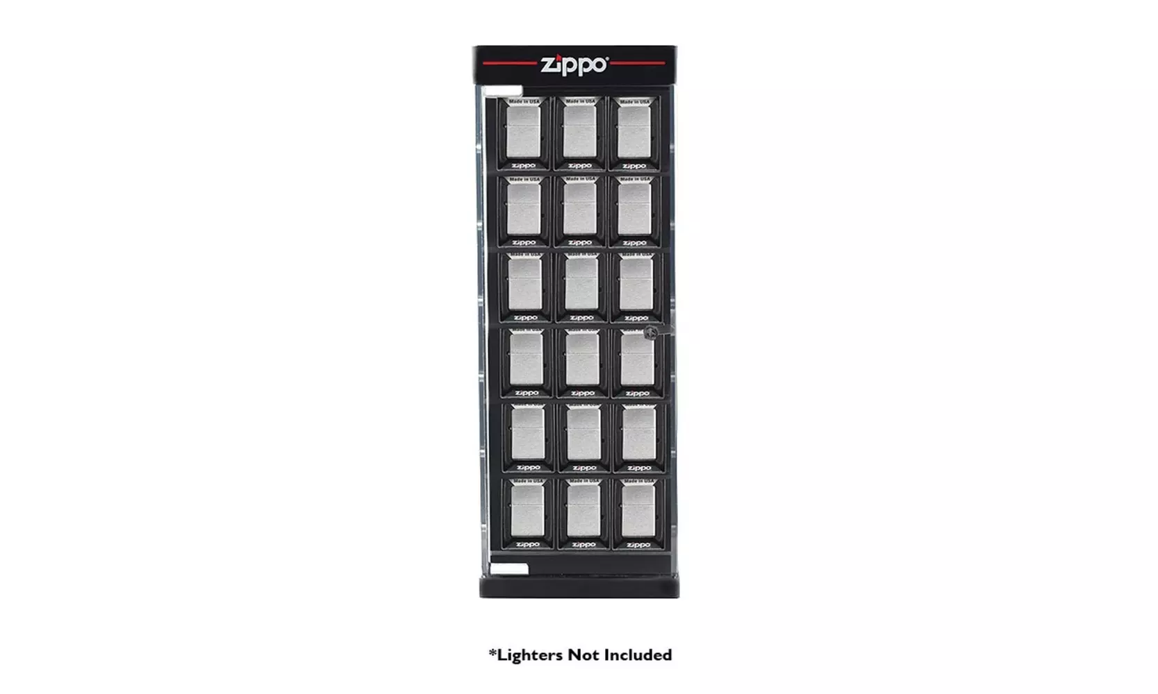 Zippo 18-pc Wall Mount Lighter Display Case, Lighters Not Included #142087 - Primary Image