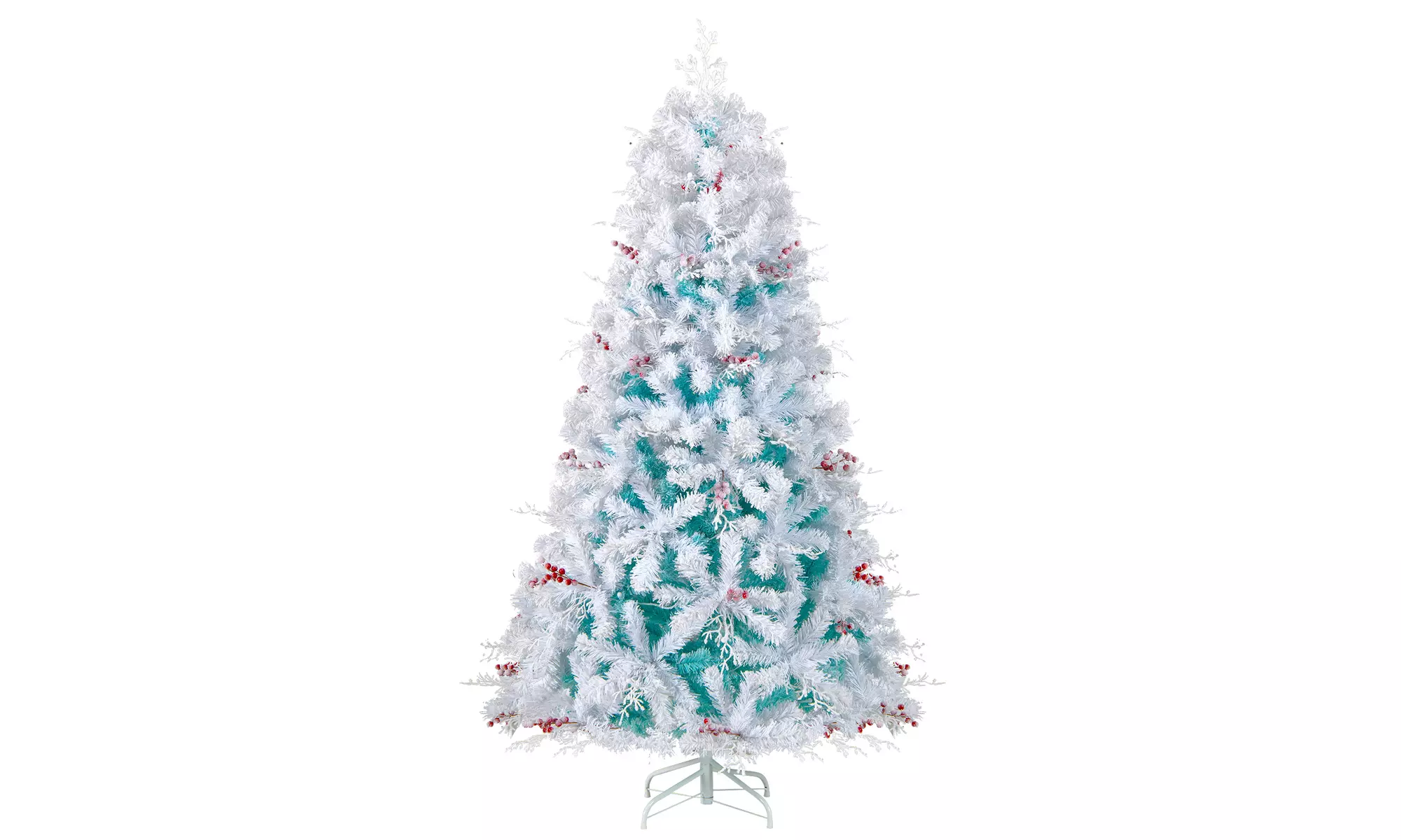 Costway Pre-Lit Artificial Christmas Tree with Branch Tips | Warm White LED Lights | Easy Setup & Home Decor