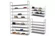 10 Tier 50 Pairs Shoe Rack Storage Organizer Tower Free Standing Space Saving - Second Medium