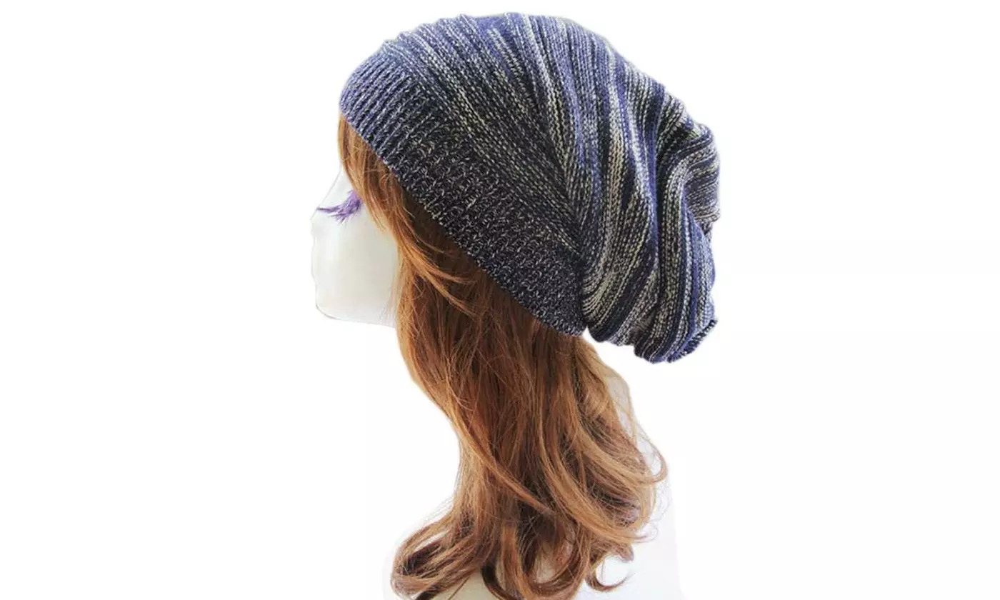 Women Winter Baggy Beanie Oversized Knitted Crochet Ski Hat Slouch Cap