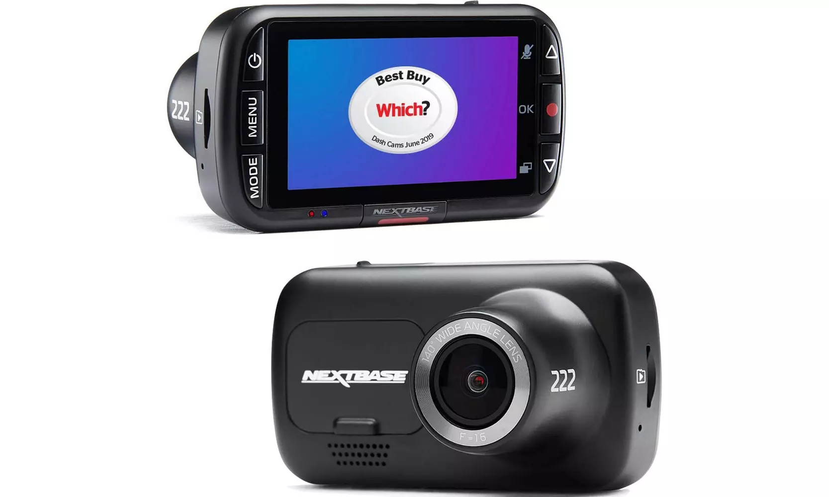 Nextbase 222G Dash Cam 1080p HD, Click&Go PRO Mount, GPS (Certified Refurbished) - Primary Image