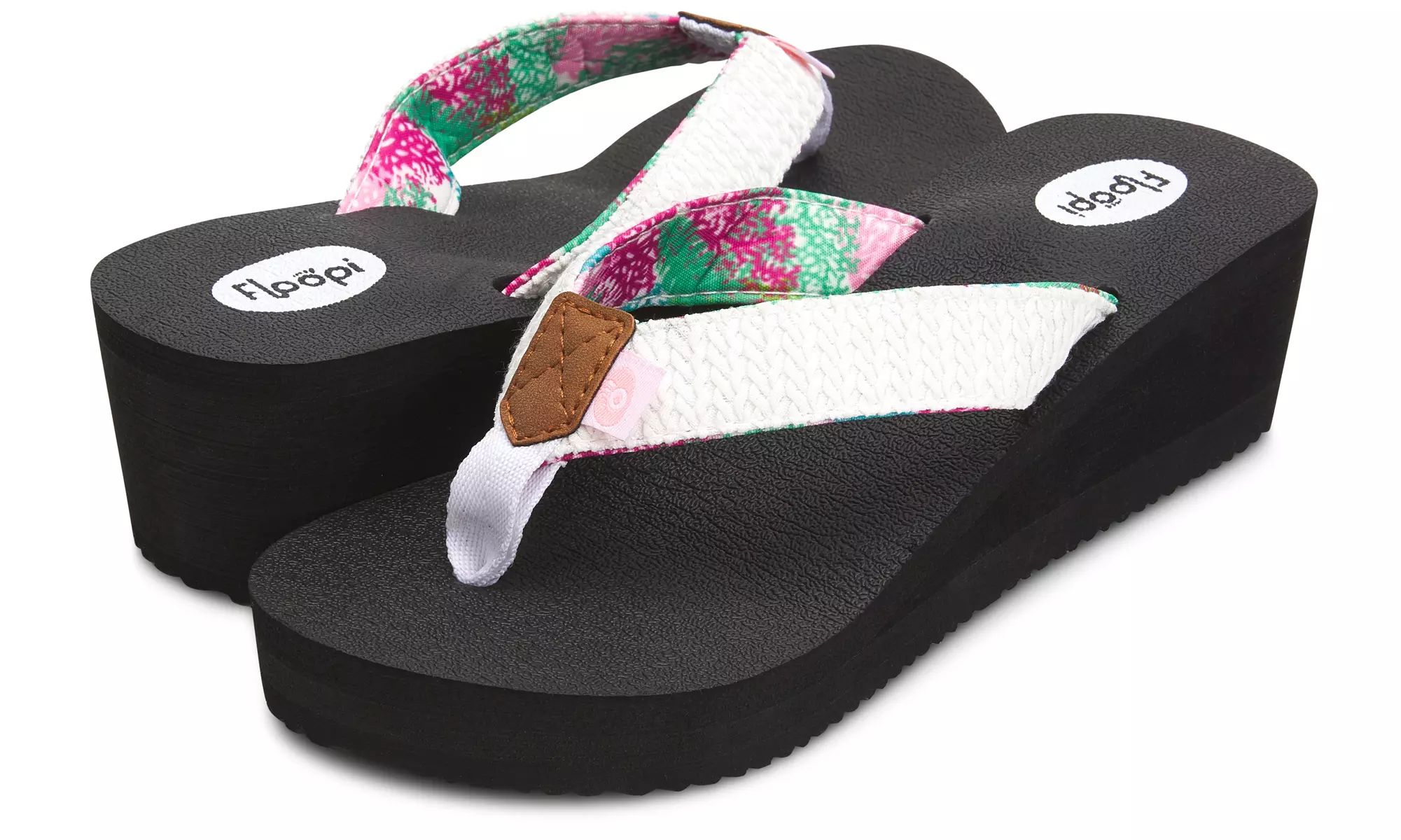 Floopi Women's Thong Flip Flop Wedge Sandals