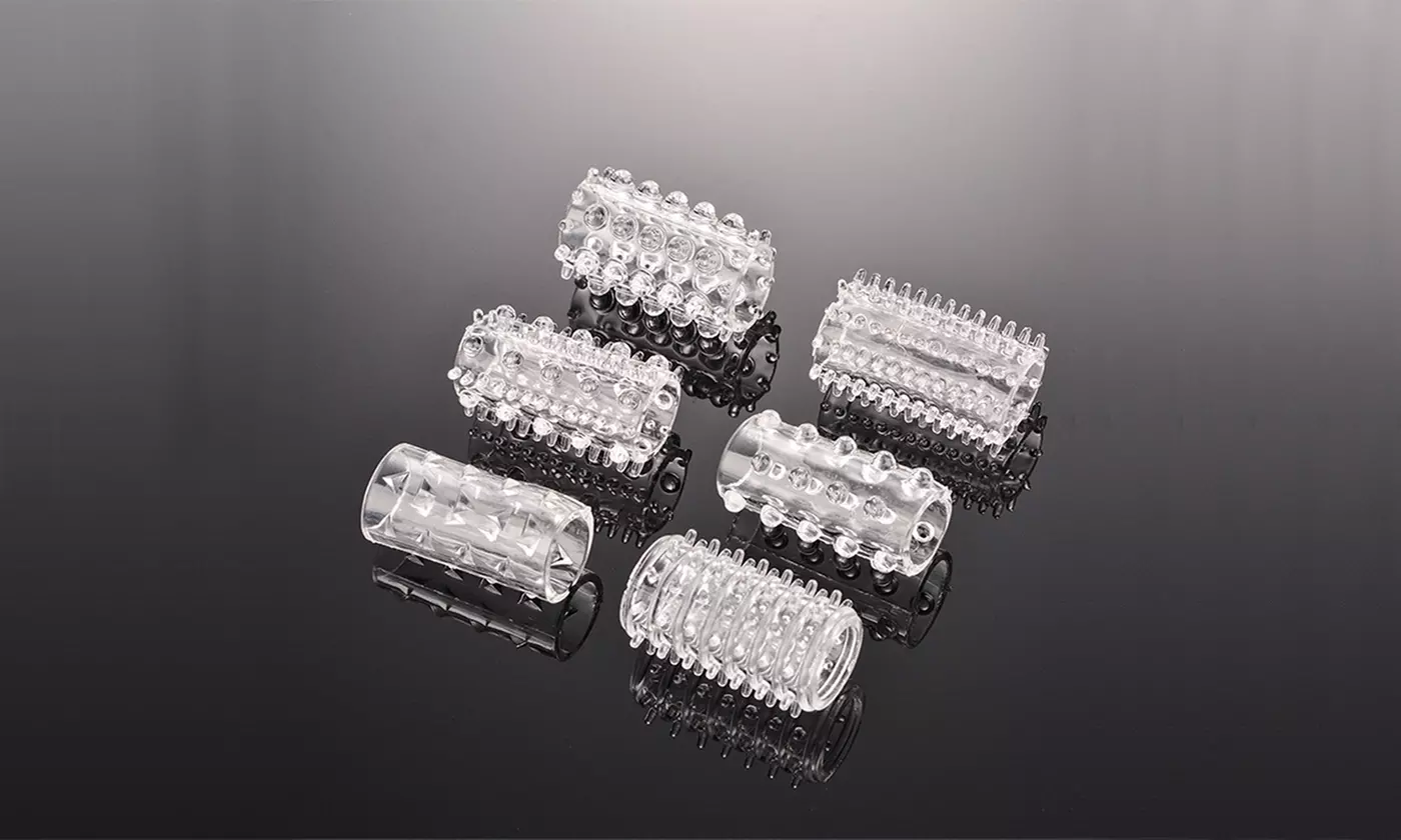 6PCS/Set Reusable Penis Sleeve Delay Enlargment Sex Toys