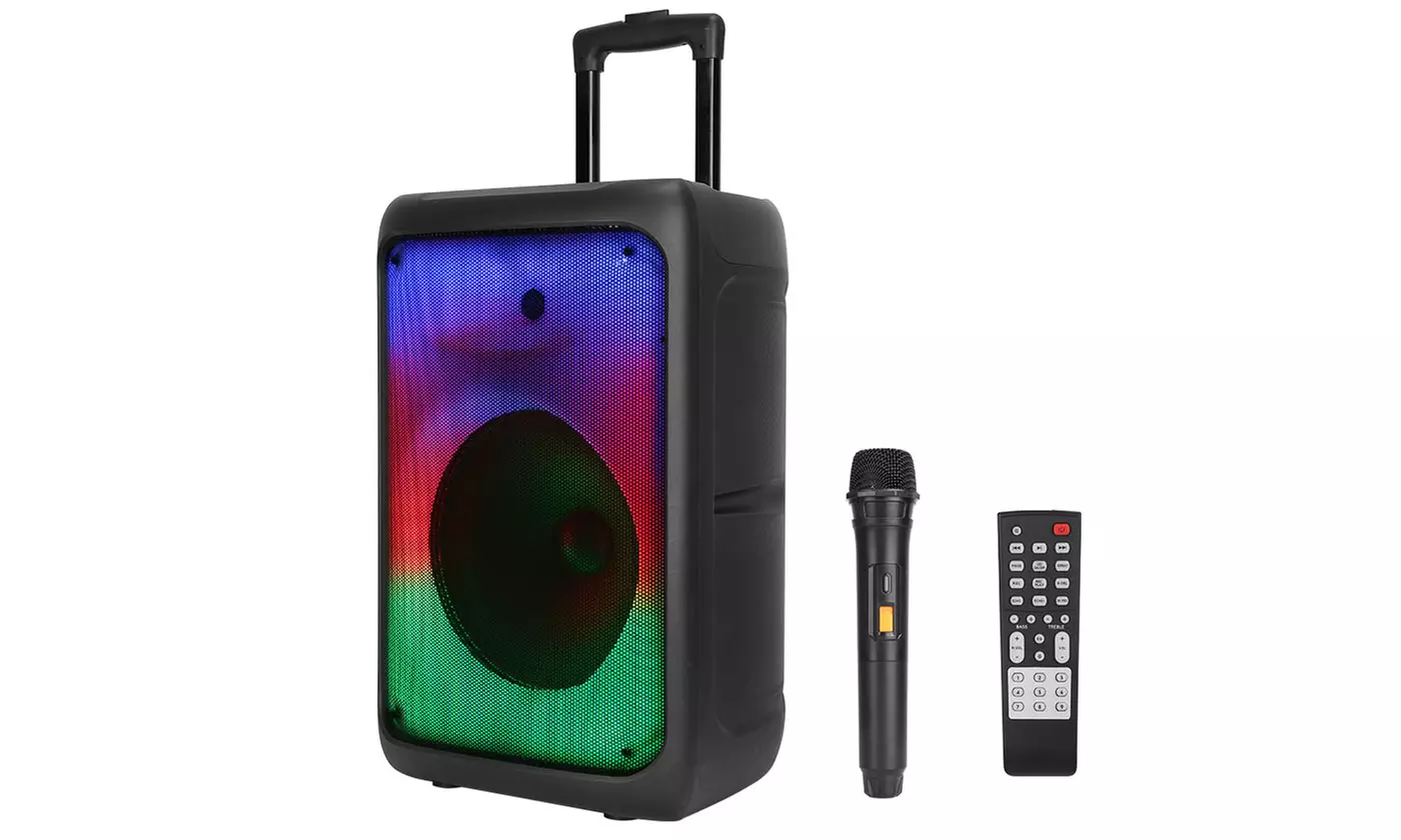 Kocaso Portable Bluetooth Party Speaker Karaoke Speaker with Colorful Lights