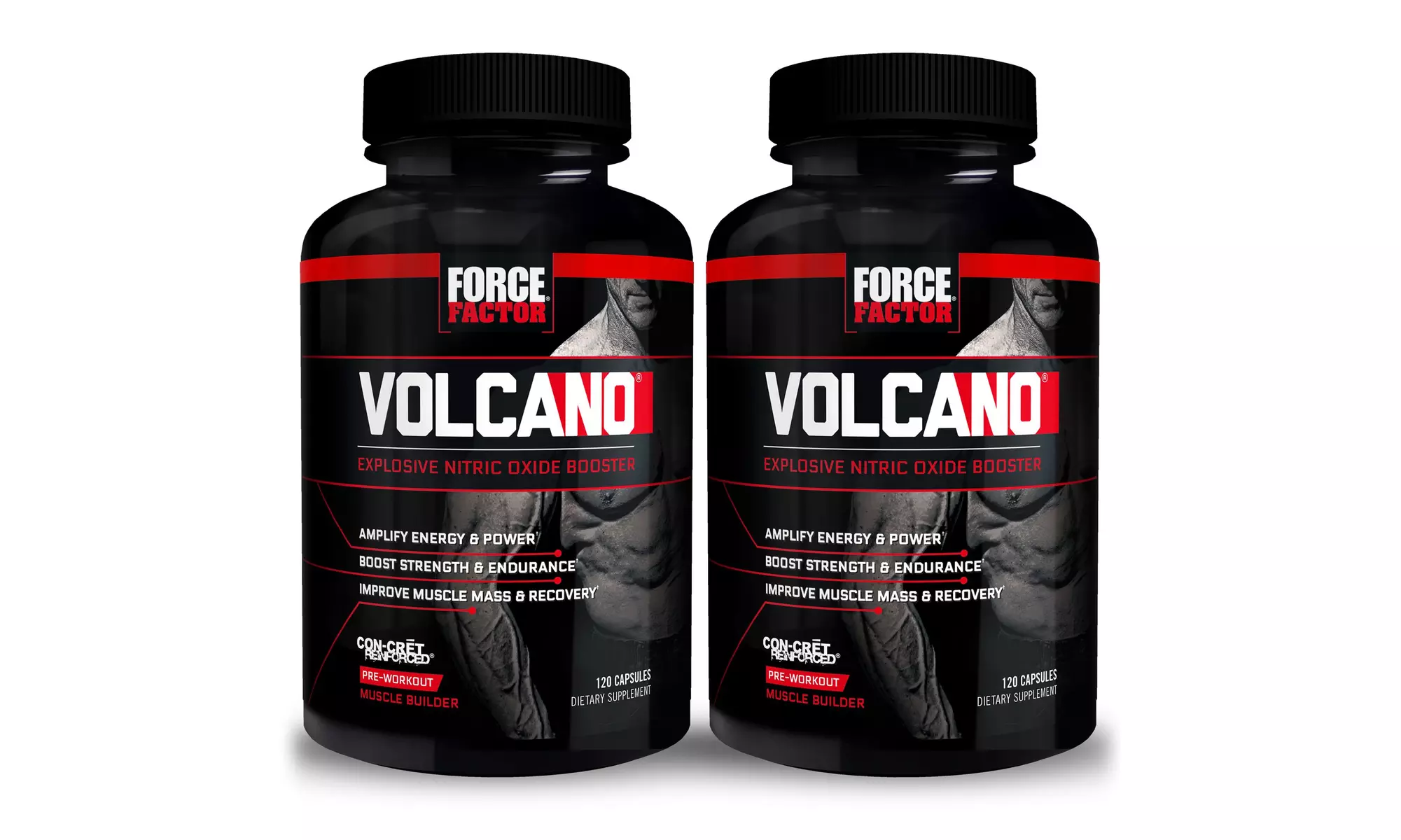 Force Factor VolcaNO Pre-Workout Nitric Oxide Booster with Creatine, Pack of 2 - Primary Image