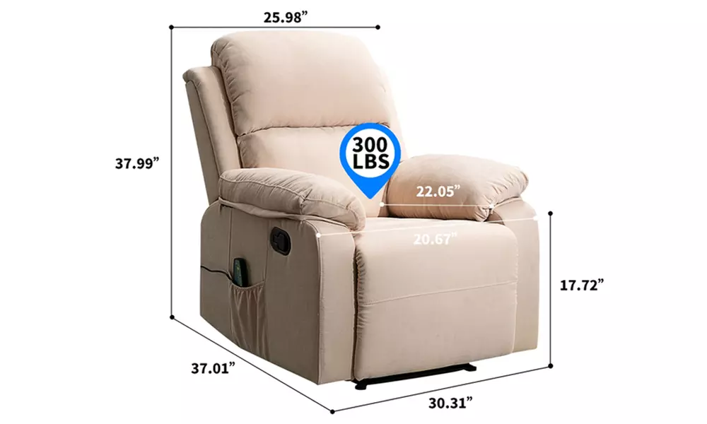 Home Pillow Armrest High-Quality Recliner Sofa With Remote Control Massage Relx - Second Medium