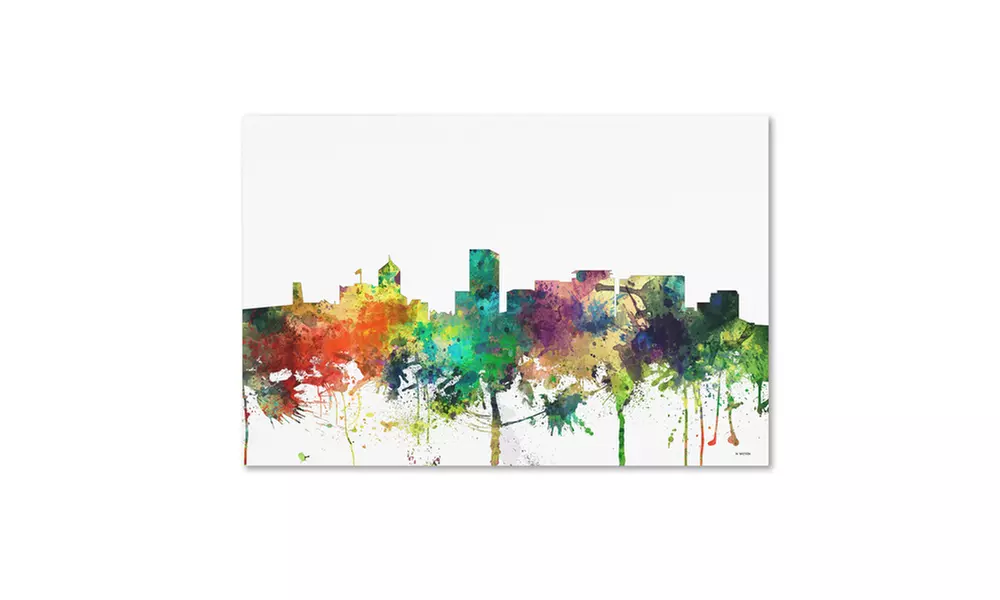 Marlene Watson 'Portland Oregon Skyline SP' Canvas Art - Second Medium
