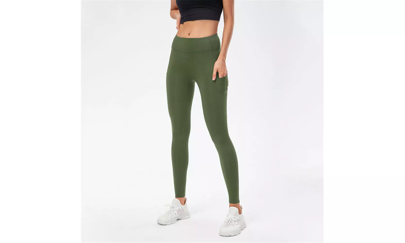 LESIES Women's Active Fleece Lined Leggings with Phone Pocket S-2x