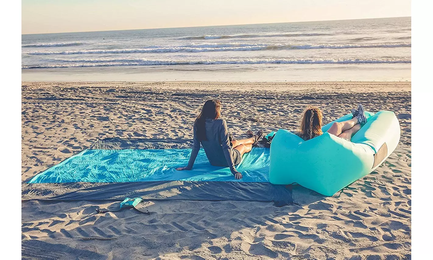Outdoor Inflatable Lounger Wind Bed Lounger Air Mattress Bed Bean Bags - Second Medium