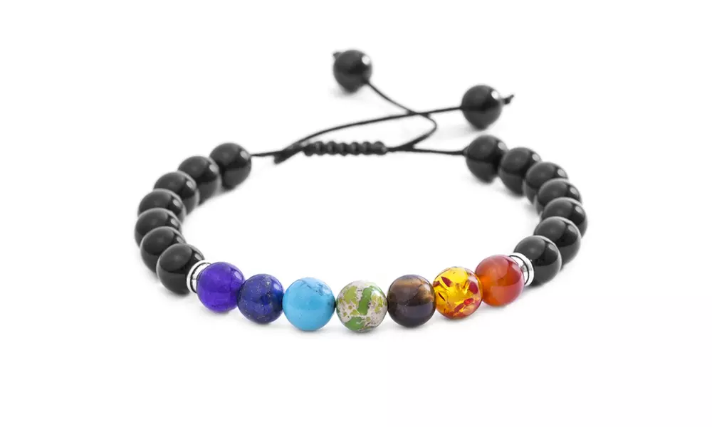 Willowbird Mens Multi-Color Genuine Healing Stone Bracelets  - Second Medium