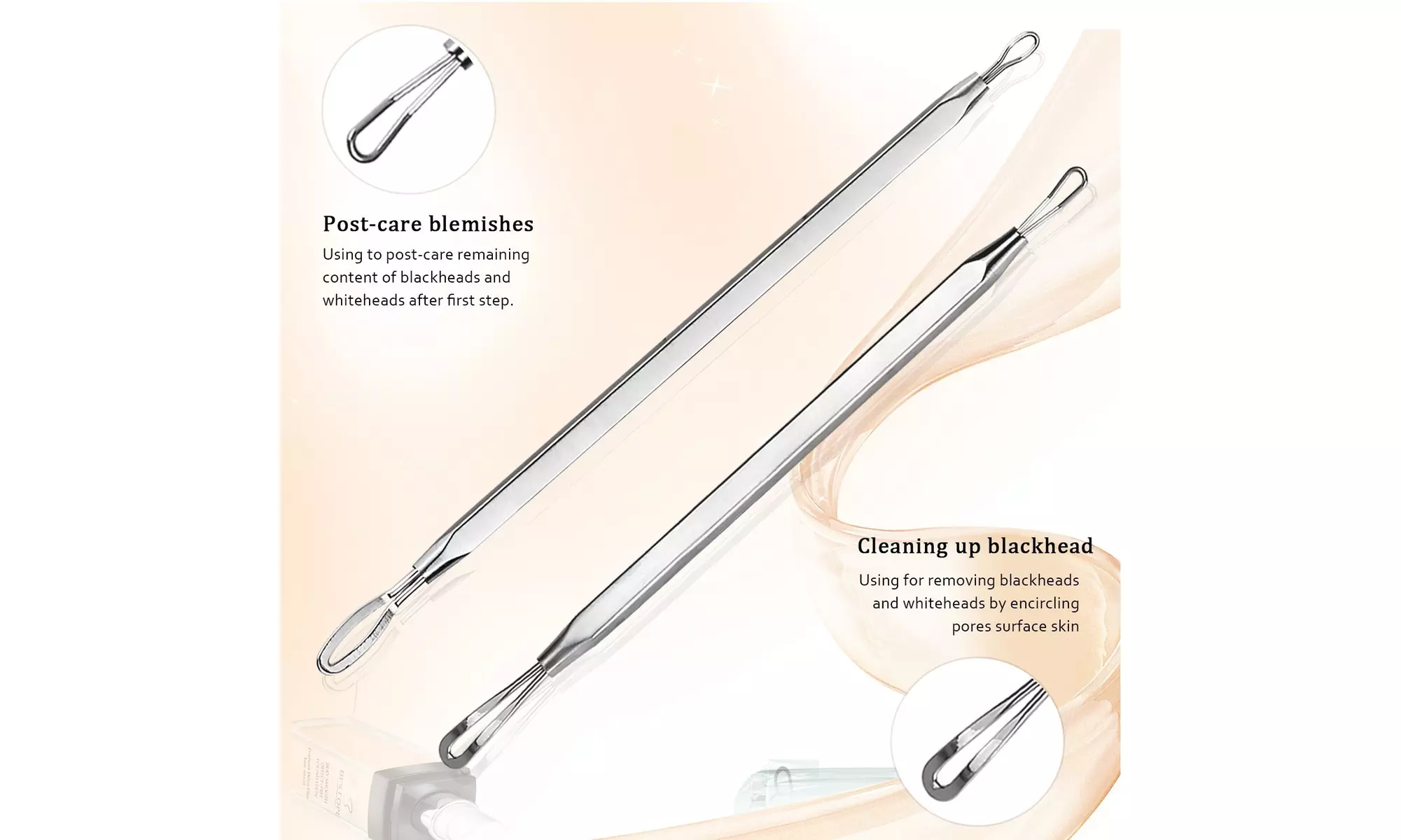 BESTOPE Blackhead Remover Pimple Comedone Extractor Tool Best Acne Removal Kit  - Second Medium