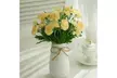 1PCS 10Heads Artificial Silk Carnation Flowers Bouquets Floral Mother's Day Gift - Second Medium