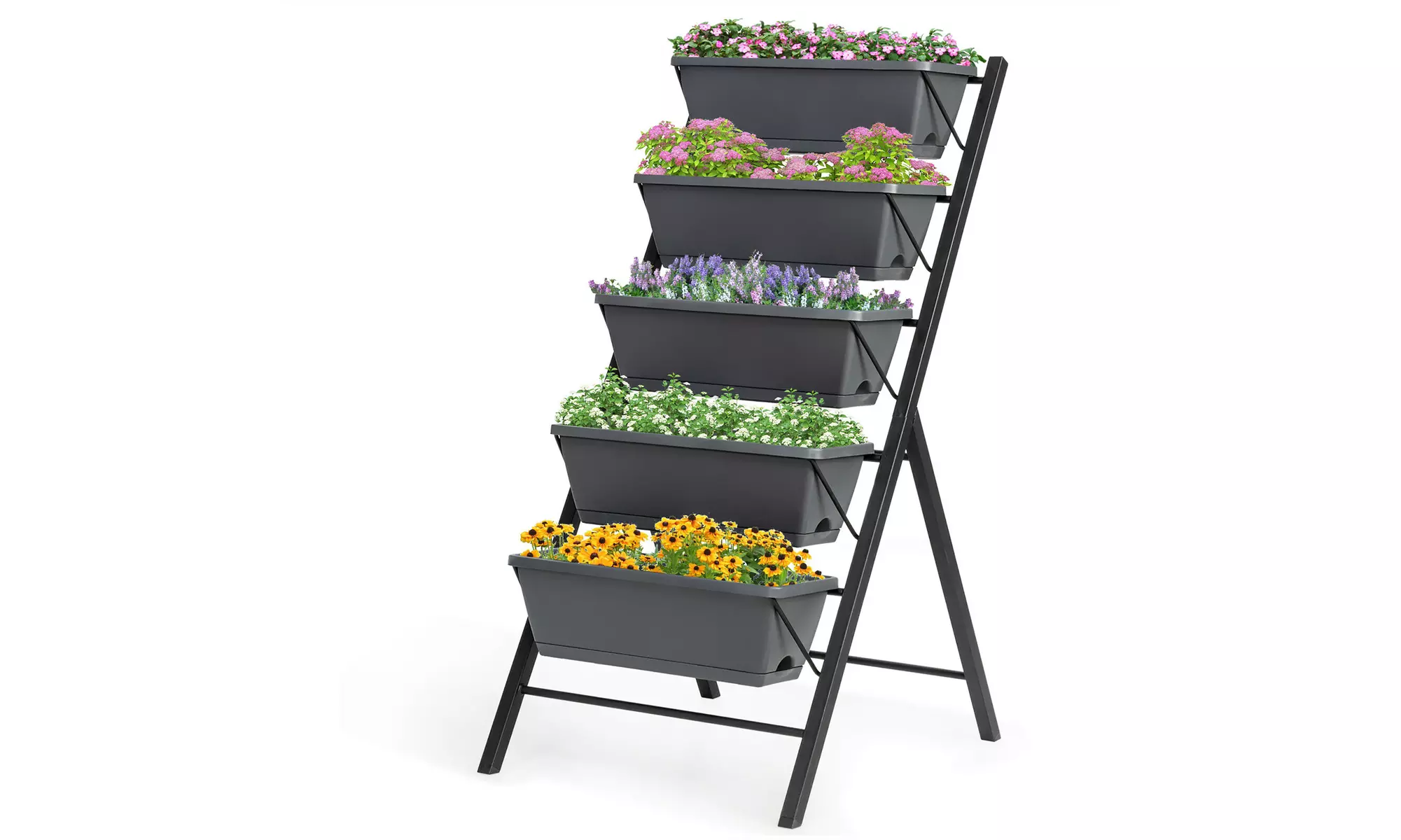 Costway 4 FT Vertical Raised Garden Bed 5-Tier Planter Box for Patio Balcony - Primary Image