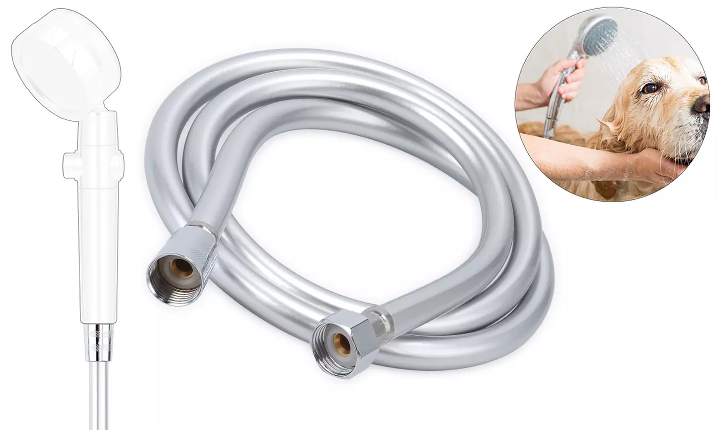 Extra Long Chrome Handheld Shower Hose with Brass Insert and Nut - Second Medium