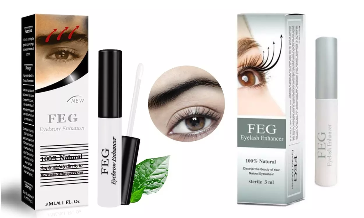 FEG Natural Eyelash Eyebrow Enhancer Eye Lash Rapid Growth Serum Liquid 3ml - Primary Image
