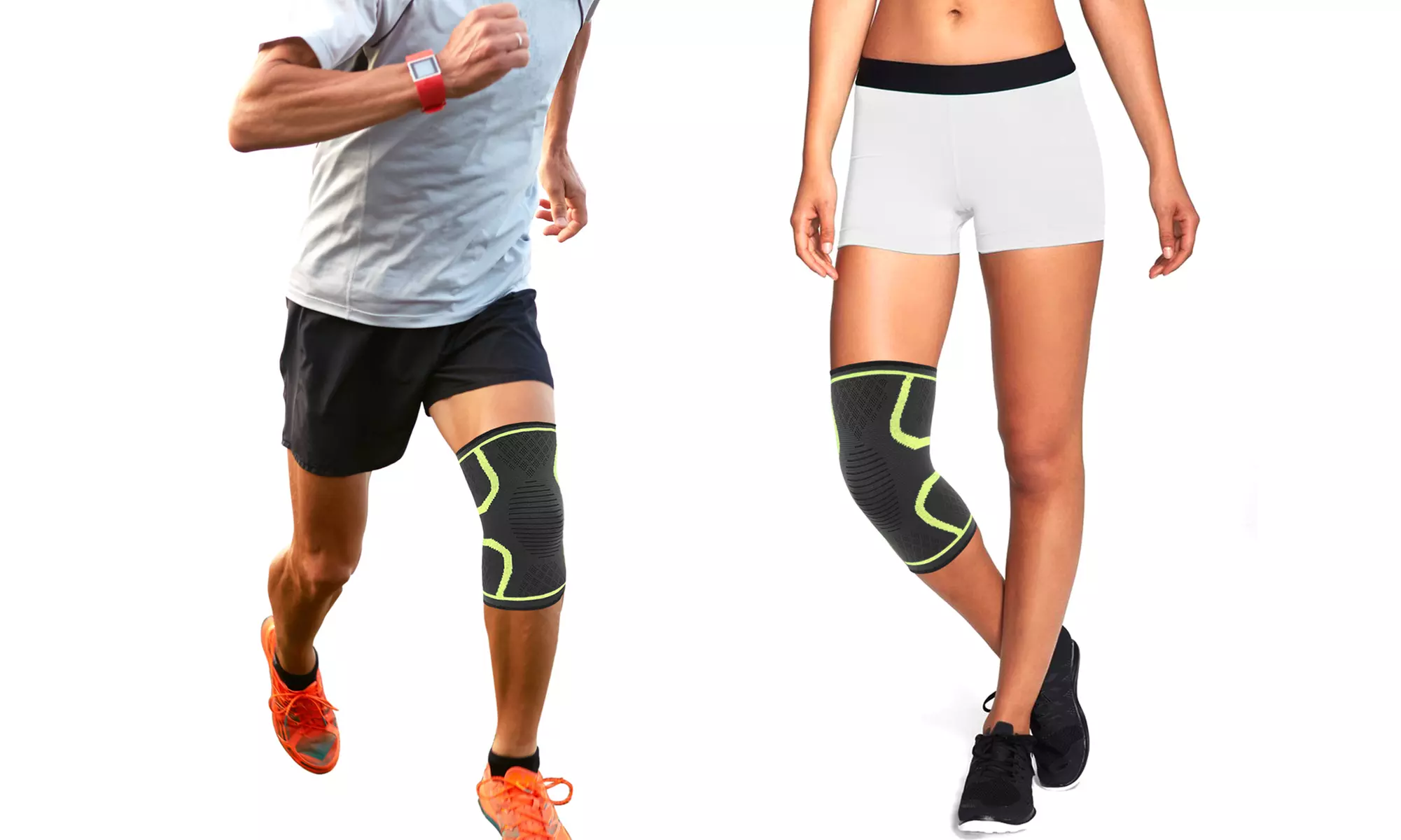 Knee Compression Sleeve Support with Gel Grip - Primary Image