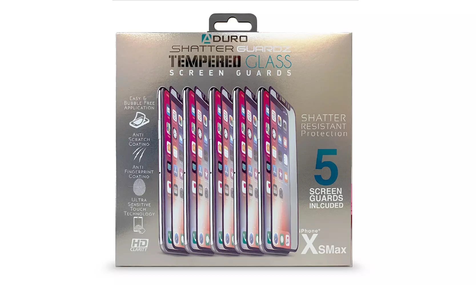 ShatterGuardz Tempered Glass Screen Protectors for iPhone (3, 5, or 10-Pack) 
